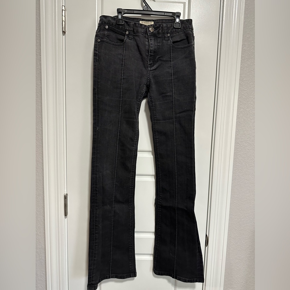 Burberry Black/gray bootcut jeans